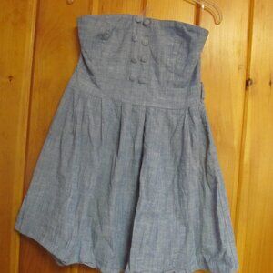Blue Jean Strapless Dress sz M Summer dress Blue Haven Lightweight Jean Dresses